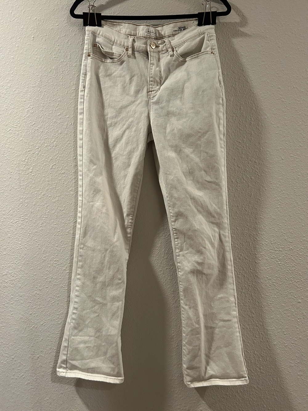 Women's High-Rise White Straight-Leg Jeans
